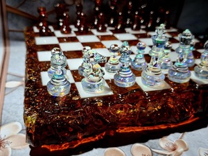 High Quality Custom Resin <b>Chess</b> <b>Board</b> Box <b>Chess</b> Game <b>Set</b> Luxury Resin Silver <b>Chess</b> Piece High Selling Affordable - Product Image 6