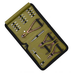 Hair Extension Installation Kit Metal Tools Green <b>Case</b> Professional Pliers Scissors <b>Needles</b> for Micro Link Application Tools Kit - Product Image 2