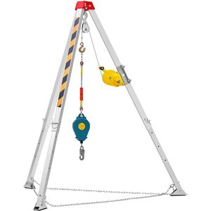 Kit Treppiede di Salvataggio per Spazi Confinati con Gambe da 7FT e Cavo da 98FT, con Verricelli Elettrici per Protezione Anticaduta - Product Image 1