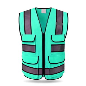 Gilet de sécurité réfléchissant personnalisable à haute visibilité en polyester avec logo sur mesure pour une signalisation de sécurité accrue - Product Image 2