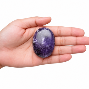 Pierre de palmier en Lépidolite naturelle, cristal violet poli, pierre de méditation, pierre de guérison, équilibrage des chakras, pierre de poche, vente en gros - Product Image 4