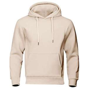 Sweat à capuche d'hiver pour hommes en gros, personnalisable (logo et couleur), uni, avec poche, séchage rapide, respirant, en polaire 100% coton - Product Image 1