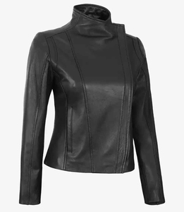 Women's Slim Fit <b>Winter</b> Fashion <b>Coat</b> Custom Logo Genuine Sheep Skin Cowhide Jacket Breathable Streetwear for Girls <b>Ladies</b> OEM - Product Image 4