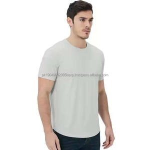 Camiseta de Manga Corta con Cuello Redondo, Tejido de Punto 100% Algodón, 180g, Color Sólido, con Impresión de Logotipo Personalizado para Hombre y Mujer, Venta al Por Mayor - Product Image 1