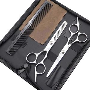 Ensemble de ciseaux de coiffure professionnels, lames en acier inoxydable tranchantes, design léger, manche moyen, pour droitiers, pour usage en salon - Product Image 6