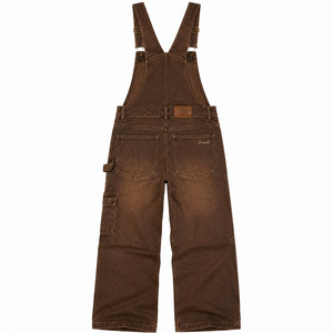 Peto vaquero Y2K unisex para hombre, holgado, estilo cargo, color marrón tabaco, con bordado western, mono de streetwear - Product Image 3