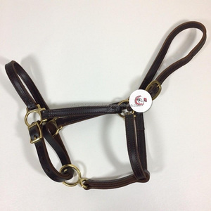 Cabestro de caballo de cuero Premium de alta calidad con cabeza ecuestre decorativa de cristal ostentoso para montar con logotipo personalizado - Product Image 3