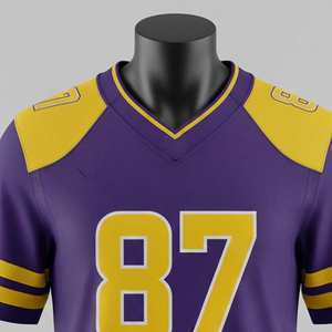 Camiseta de Fútbol Americano 100% Poliéster, Sublimación, Transpirable, Ligera, Diseño Personalizado, Totalmente Personalizable - Product Image 4