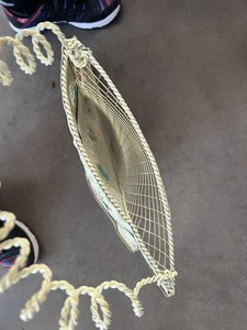 <b>Metal</b> <b>Tin</b> Christmas Stocking Folk Art Decor Wall Hanging Holidays feltsocks - Product Image 2