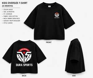 T-shirt Homme Oversize DURA SPORTS Blanc 24 Mois 100% Coton Tissu Jersey Respirant Manches Courtes Col Rond Imprimé à l'avant - Product Image 2