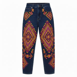 Servicio OEM de jeans holgados personalizados para mujer, mezclilla de alta calidad de corte holgado para marcas de etiqueta privada y pedidos al por mayor - Product Image 5