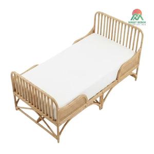 Cuna de Ratán Nhat Minh, Diseño Moderno, Cama para Bebés de 0 a 3 Años, Ecológica, Duradera, Acabado Natural, Hecha en Hanói - Product Image 2