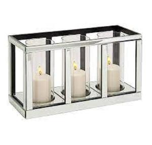 Portavelas de cristal de hierro para techo de Metal negro decoración navideña de granja con función colgante - Product Image 3