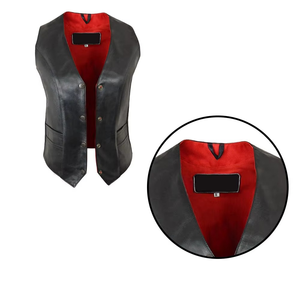 Chaleco de lona sin mangas con bolsillos laterales, talla grande, elegante, gótico, de doble botonadura y cuello en V, ligero y con estilo para mujer - Product Image 5