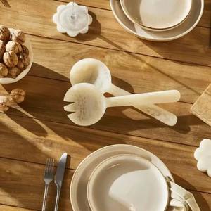 Cuillère de service en résine artisanale de luxe TCE, vaisselle décorative haut de gamme, personnalisable, cadeau pour la maison, la salle à manger, l'hôtel, le café, le restaurant - Product Image 1