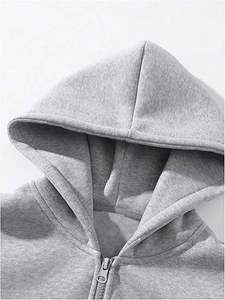 Sweat-shirt à capuche personnalisé pour homme, demi-zip, pull vierge, marque privée, streetwear décontracté, vente en gros de vêtements - Product Image 3