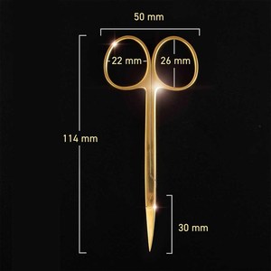 <b>Nail</b> scissors gold stainless steel curved pointed tip finger toenail durable razor scissors - Product Image 3
