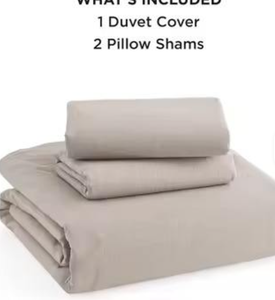 Ensemble de literie en coton gris, housse de couette respirante, douce, lavable en machine - Product Image 6