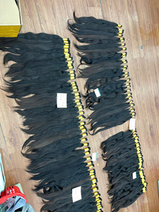 Cheveux humains vierges non traités, lisses et soyeux, cuticules alignées, provenant d'usines d'Asie du Sud-Est, extensions de cheveux naturels purs. - Product Image 4