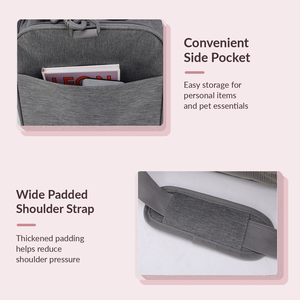 Bolsa de Transporte Portátil para Mascotas, para Gatos y Perros Pequeños, con Laterales Suaves, Malla Transpirable, Correas para Asiento de Coche y Almohadilla para el Hombro - Product Image 5