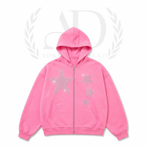 Sweat à capuche personnalisé avec strass pour hommes et femmes |   Sweat à capuche orné de cristaux |   Sweat-shirt à capuche surdimensionné |   Sweat-shirt orné de diamants - Product Image 2