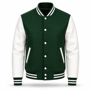 Veste de sport personnalisée |   Veste de style universitaire |   Veste de baseball |   Blouson bomber universitaire |   Veste universitaire en laine et cuir PU - Product Image 3