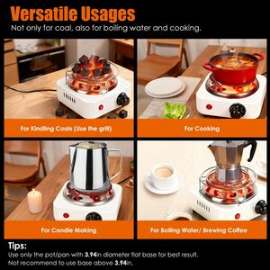 "500W Electric Charcoal Burner for <b>Hookahs</b> Compact Cubes Shisha Grill Tongs 5 Temperatures" - Product Image 5