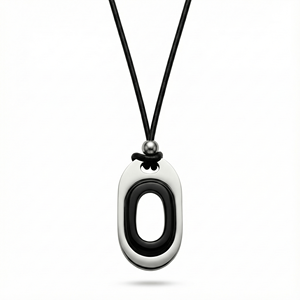 18K Gold Plated <b>Titanium</b> Steel Cross Number Pendant with Pearl and Adjustable Rope <b>Chain</b> for Men - Product Image 3