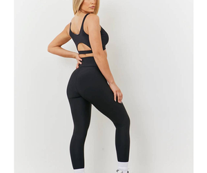 Conjunto Deportivo OEM para Mujer, Sujetador Deportivo con Push-Up, Leggings de Alto Impacto, Spandex de Alta Elasticidad, Sexy, 2 Piezas - Product Image 4