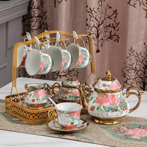 Rustic Handmade <b>Tea</b> <b>Set</b> With Premium Stoneware Finish Elegant <b>Tea</b> Cups Stylish Teapot Decorative Serving Tray Sugar Pot - Product Image 4