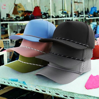 Casquette de golf en nylon 5 panneaux personnalisable avec logo, respirante, maille perforée découpée au laser, détails en corde, séchage rapide, unisexe