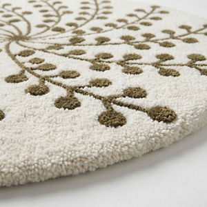 <b>Round</b> Floral Area Rug Hand Woven Plush Table <b>Mat</b> Natural Water Hyacinth Dining Table Decor Home Decor - Product Image 3