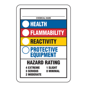 Señal de Peligro Químico Brady NFPA para Laboratorios y Sitios Industriales - Product Image 3