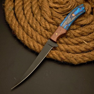 Juego de cuchillos de filetear de acero inoxidable hechos a mano de 3 piezas con mango de madera Pakka y estuche de cuero fino, regalo de Navidad, cuchillo de moda viral - Product Image 6