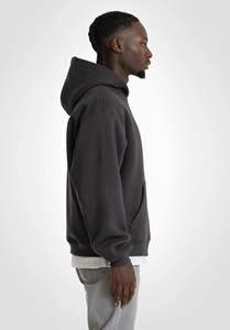 Regular Fit 100% Cotton Winter Zip <b>Hoodie</b> Kangaroo Pocket Solid Simple Casual Full-Zip Breathable <b>Men's</b> Sweatshirt Custom - Product Image 5