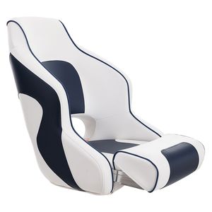 Sedile Capitano Ribaltabile per Barca con Imbottitura in Spugna Spessa, Scafo in PVC/Alluminio per la Pesca - Product Image 1