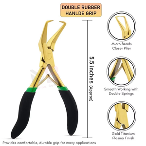 Kit de pinces à extensions de cheveux MAGMA BEAUTY en acier inoxydable, aiguille à crochet, usage professionnel commercial, outils pour extensions de cheveux, sur mesure - Product Image 4