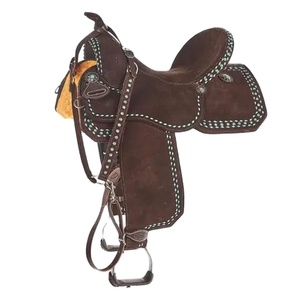 Sillín occidental de estilo inglés de cuero genuino al mejor precio para montar a caballo, girasol, floral, tallado y curvo - Product Image 1