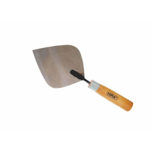 Truelle de maçonnerie en acier inoxydable de qualité industrielle avec manche en bois - Product Image 3