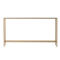 Zeitgenössischer Verspiegelter Eisen-Konsolentisch für den Eingangsbereich Minimalistisches Offenes Regal-Design Elegante Goldene Struktur Wohnzimmer