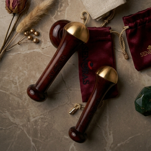 Masseur manuel pour le visage et le corps Senoras avec poignée en bois, modèle 003, pour raffermir la peau - Product Image 1