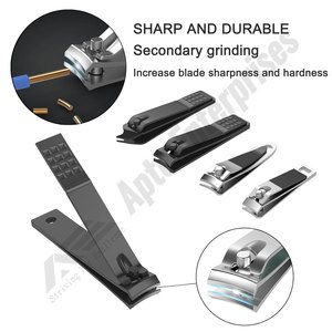 Coupe-ongles professionnel ensemble de pédicure outils pour ongles étui luxueux ensemble de manucure noir 31 pièces Kit de coupe-ongles de soins personnels - Product Image 3