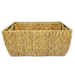 Set of 2 Eco-Friendly Water Hyacinth Trays Multi-purpose <b>Storage</b> for Home Restaurants and Resorts - Product Image 6