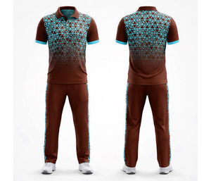 Uniforme Profesional de Cricket con Impresión por Sublimación Completa |   Uniforme de Cricket para Hombres, Mujeres y Jóvenes, Camiseta Polo y Pantalones, Conjunto Completo para Equipo - Product Image 5