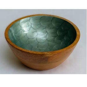 Tazón para Ensalada de Frutas Decorativo Hecho a Mano de Madera y Resina Esmaltada, Diseño Moderno, Tamaño Personalizado, Utensilios de Cocina, Tazón para Mezclar - Product Image 3