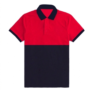 Polo à manches courtes pour homme, couleurs rouge et bleu marine, tissu Oxford en coton, style décontracté, vente en gros OEM - Product Image 5