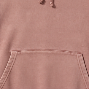 Sweat-shirt à capuche personnalisé en molleton de coton épais avec logo 3D en relief, coupe oversize, style streetwear unisexe, vierge, couleur beige, vente en gros - Product Image 6