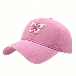 Casquette de baseball tendance pour femme avec patch papillon, style rétro mignon, idéale pour les voyages et les activités sportives en extérieur – Collection été 2025 - Product Image 5