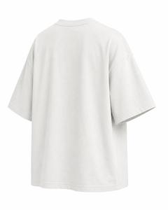 T-shirt décontracté pour homme, coupe oversize, col rond, manches classiques, 100 % coton jersey tricoté, blanc uni, design vierge, écologique, vente en gros - Product Image 2