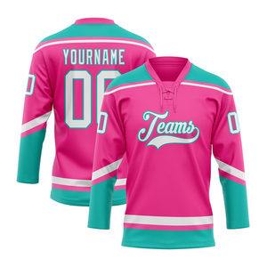 Maillot de hockey sur glace premium 2026 – Vêtement de sport respirant à col en V en maille, séchage rapide, 100 % polyester – Tenues d'équipe OEM ODM - Product Image 6